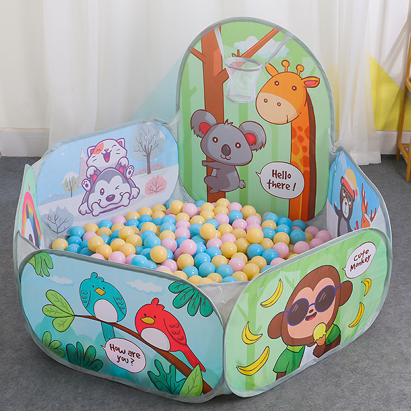 Kids Outdoor Teepee - Cartoon Animals Portable Foldable Tent Indoor