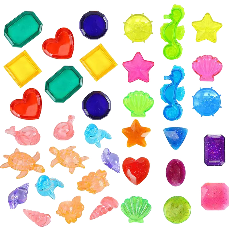 Kids Outdoor Storage - Children Colored Plastic Gem Toy Diving