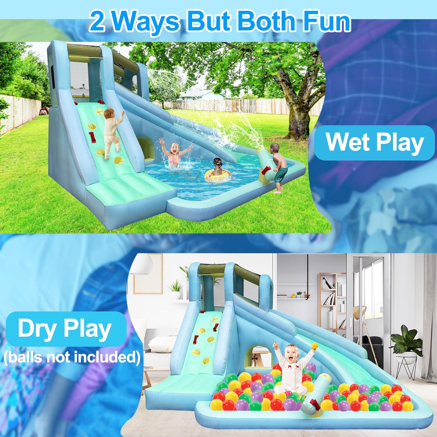 6-in-1 Inflatable Kids Bounce  - Kids Outdoor Park review and price