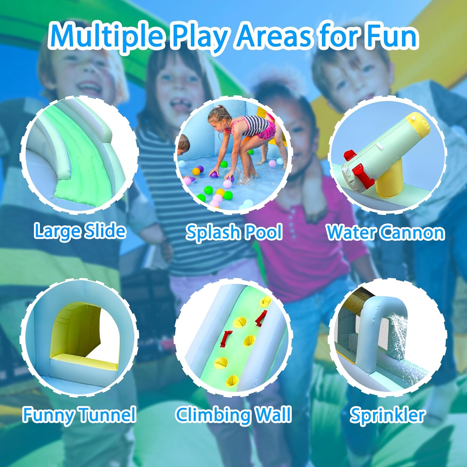 6-in-1 Inflatable Kids Bounce  - Kids Outdoor Park review and price