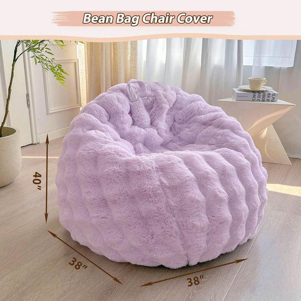 Faux Rabbit Fur Bean Bag Cover - Kids Outdoor Storage review and price