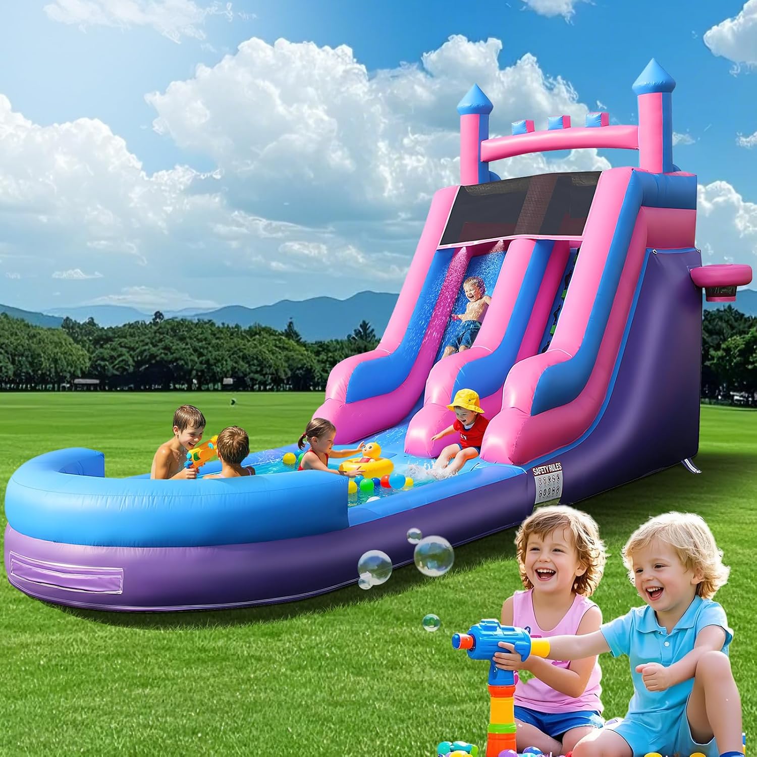 26.2 FT Heavy Duty Inflatable  - Kids Outdoor Park review and price