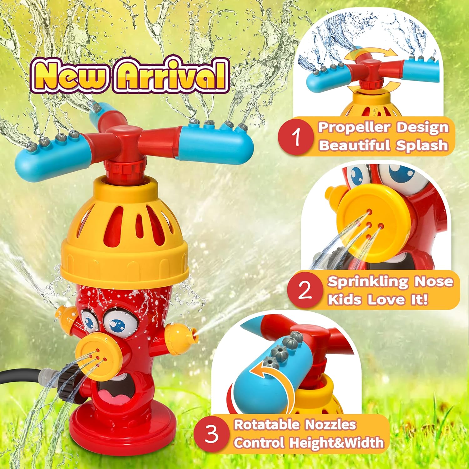 Hydrant Sprinkle Water Spray T - Kids Outdoor Yard Toys review and price