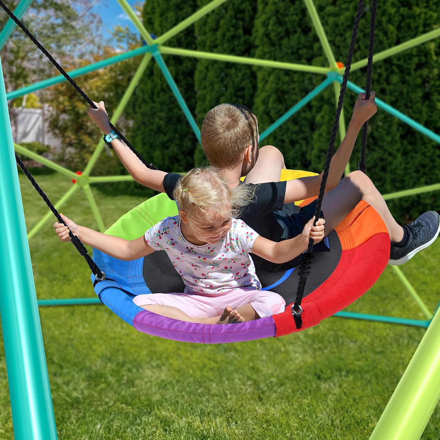 10 ft Climbing Dome Swing Set  - Kids Outdoor Dome review and price