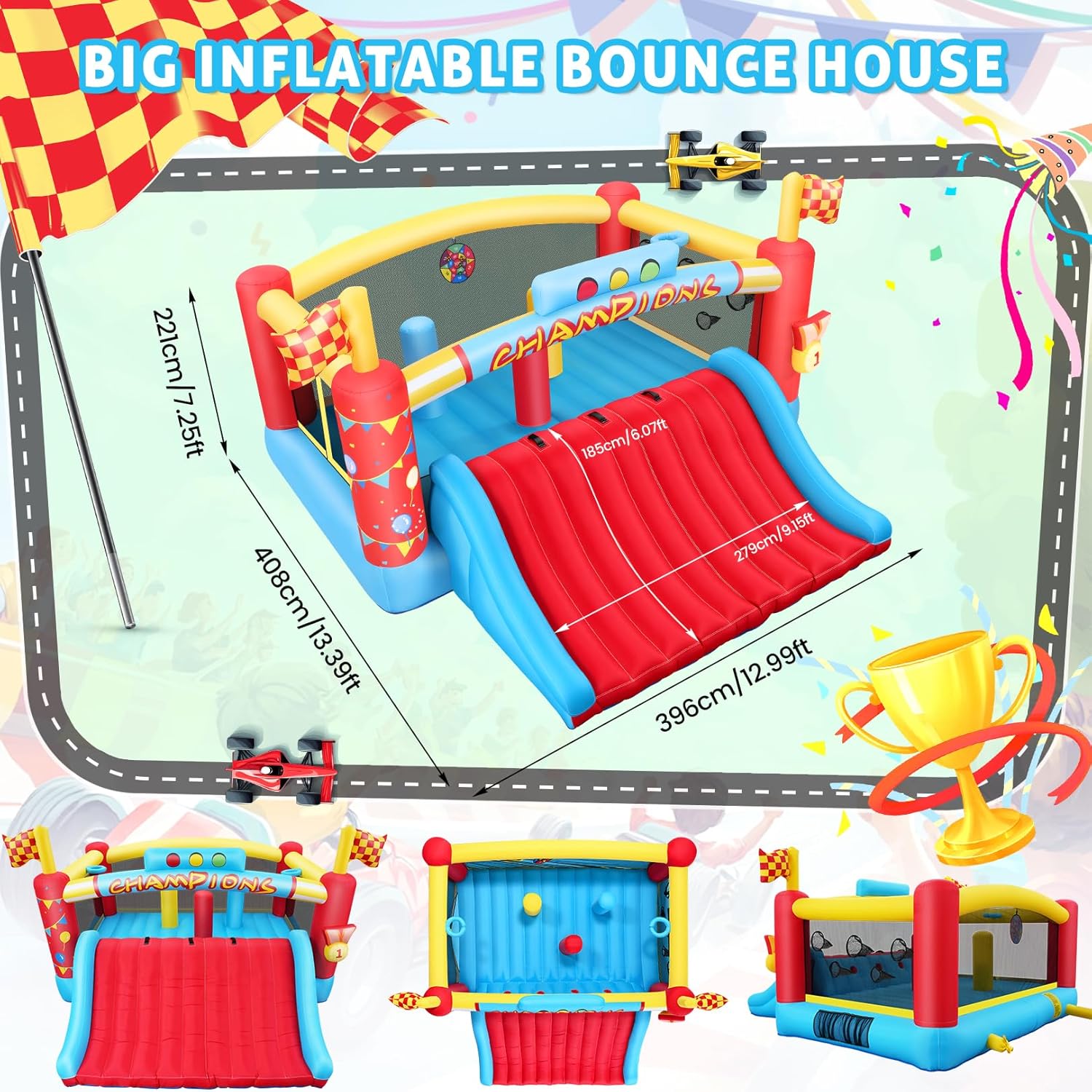 13FT Big Inflatable Bounce Hou - Kids Outdoor Park review and price