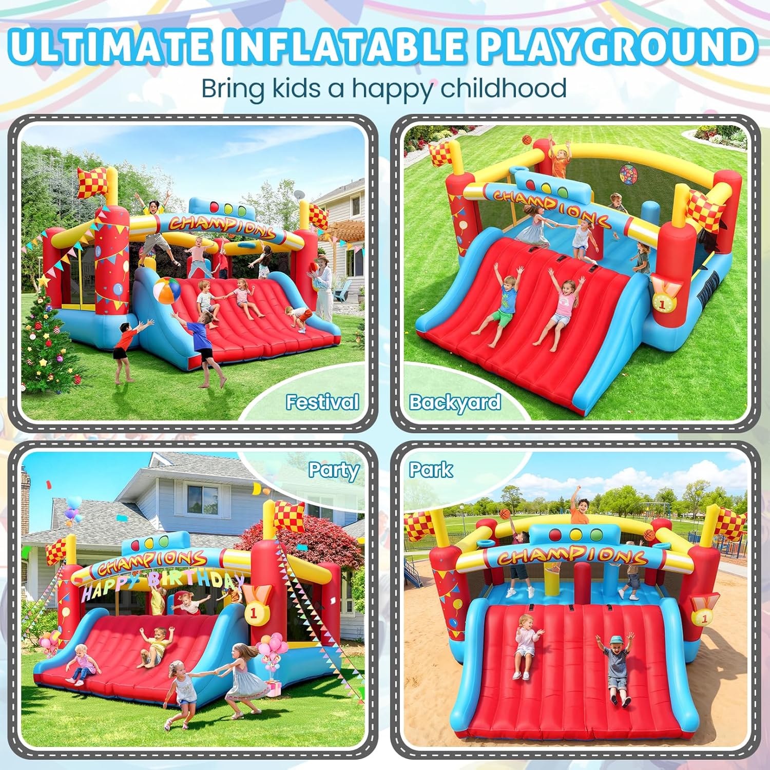 13FT Big Inflatable Bounce Hou - Kids Outdoor Park review and price