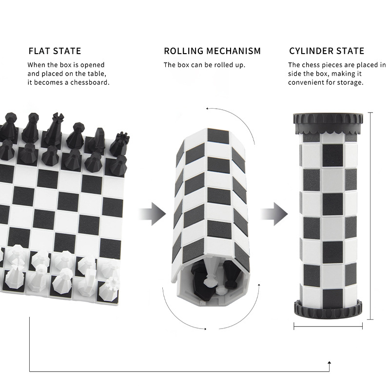 2 in 1 Portable Chess Game Set - Kids Outdoor Storage review and price